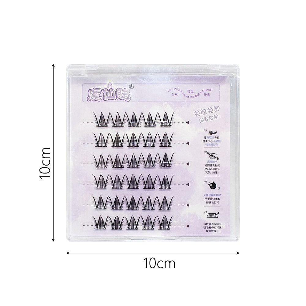 EBINLANDS Trang điểm Cụm mi tự dính, Tự làm phóng to Mắt uốn cong Cụm lông mi giả, Voluminous Không cần keo Bông ghép ngọt ngào thoải mái