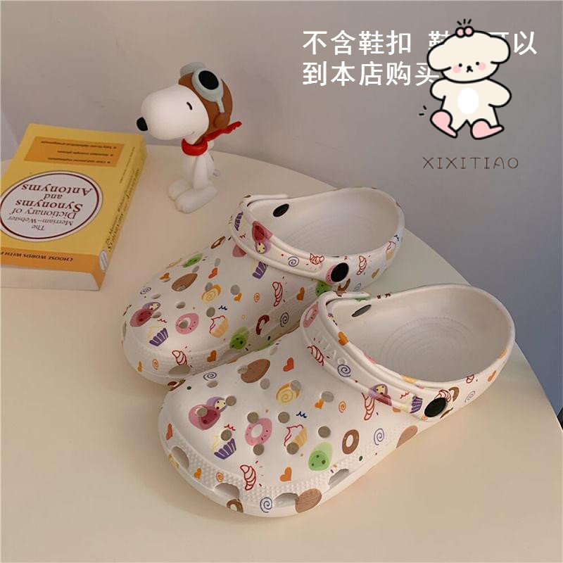 Dép Xixitiao Hoạt Hình Ngoài Trời Đế Dày Dễ Thương