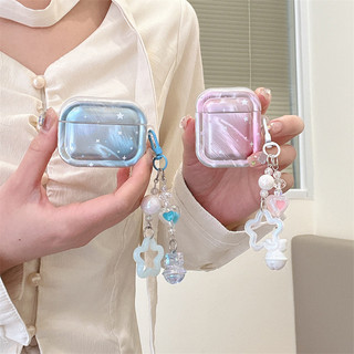 Pink Blue Pentagram cho AirPods 1 / 2 3 Pro Pro2 pro3 Airpod4 Bộ tai nghe Vỏ bảo vệ Bluetooth không dây AirPods Pro i3 i4 pro3 Vỏ bảo vệ tai nghe
