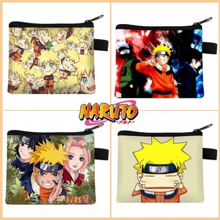 Naruto Series Ví Dây Kéo Túi Đựng Tiền Thẻ Ngân Hàng Giấy Đồng Xu Túi Bảo Quản Tiền Tệ Ví Trẻ Em