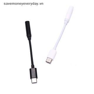 [Savemoneyeveryday] Bộ chuyển đổi cáp tai nghe Type-C sang 3,5 mm Type C Nam sang 3,5 giắc cắm âm thanh AUX [vn]