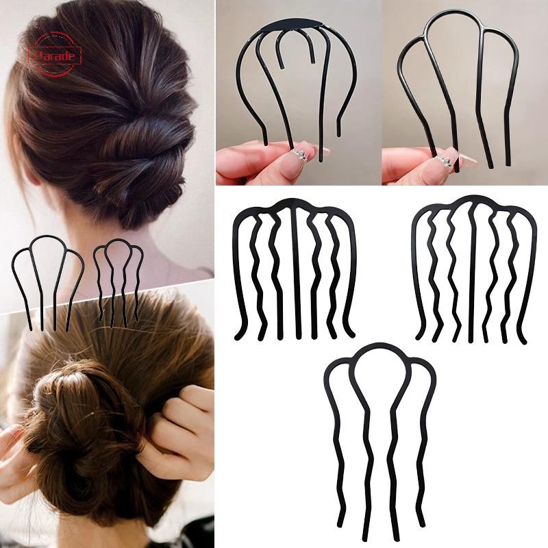 Diễu Hành 1 Chiếc Bé Gái Kim Loại Đen Kẹp Tóc Cho Nữ Kẹp Tóc Lược Lộn Xộn Bun Kẹp Tóc Kẹp Bên Lược Updo Gậy Tạo Kiểu Tóc Dụng Cụ VN