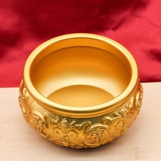 HOMEHAVEN 1 Cái Bát Kho Báu, Thu Hút Sự Giàu Có May Mắn Đồng Thau Cornucopia, Bền May Mắn 4 / 6 / 8cm Điện Ma Thuật Máy Tính Để Bàn Trang Trí Nhỏ Trang Trí Nhà