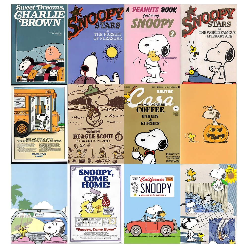 [Giấy] A5 In Màu - Set 50 Tờ Poster Giấy Dán Tường - HÌNH CHÚ CHÓ SNOOPY - Decor Trang Trí Nhà | MS: 111458
