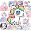 Hộp 50 Sticker Hình NGỰA UNICORN Decal Phản Quang 7 Màu Halogram Chống Nước NSX Gì Cũng In | MS: 000194
