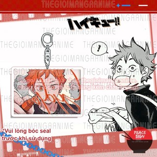 (KÍ TÊN) Móc khóa HAIKYUU!! Vua bóng chuyền in hình anime chibi mica trong acrylic quà tặng xinh xắn