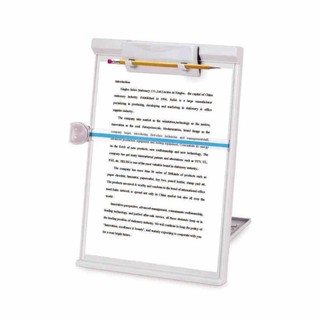 Giá đỡ đọc sách RISEDOT, Giá đỡ tài liệu để bàn bằng nhựa gấp, có kẹp có thể điều chỉnh Giá đỡ đọc A4 cho văn phòng / trường học / gia đình