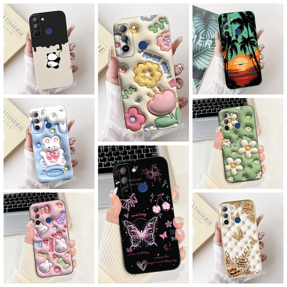 Ốp Lưng Tecno Pop 5 LTE BD4 BD4i BD4a Mèo Dễ Thương Thời Trang Ngộ nghĩnh Silicon Chống Sốc Ốp lưng Techno Pop 5 LTE Ốp Lưng Thẩm Mỹ