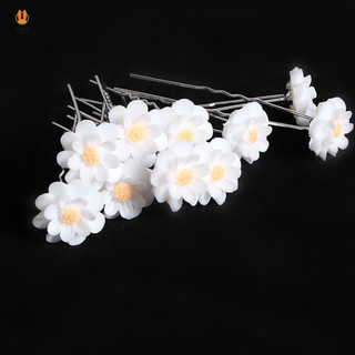 20 Chiếc Cưới Cô Dâu Ngọc Trai Tóc Chân Hoa Lộn Xộn Bun Maker Hợp Kim Tiara Cho Tóc DIY Phụ Kiện Tạo Kiểu Tóc