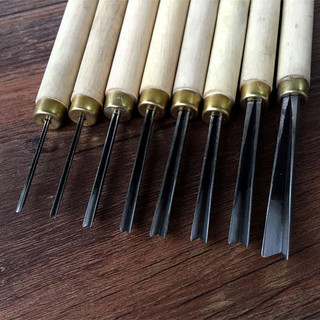 Dụng cụ khắc chế biến gỗ Dongyang Dao khắc tay Dụng cụ dao hình chữ V Dao tam giác hình chữ V đã được mài sắc nét