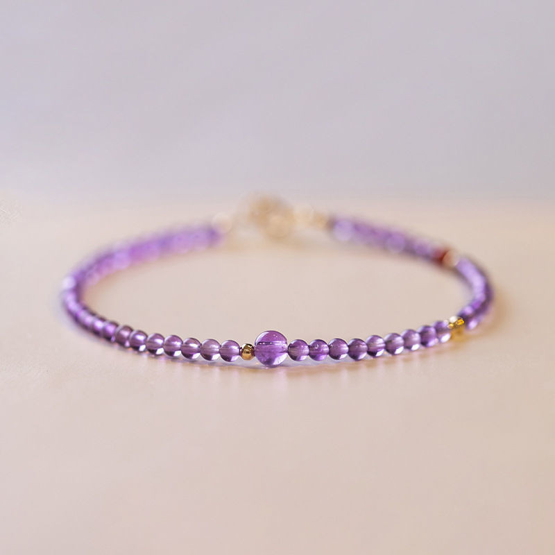 Phụ nữ nhỏ tươi tự nhiên Thạch Anh Tím Vòng đeo tay & bangles