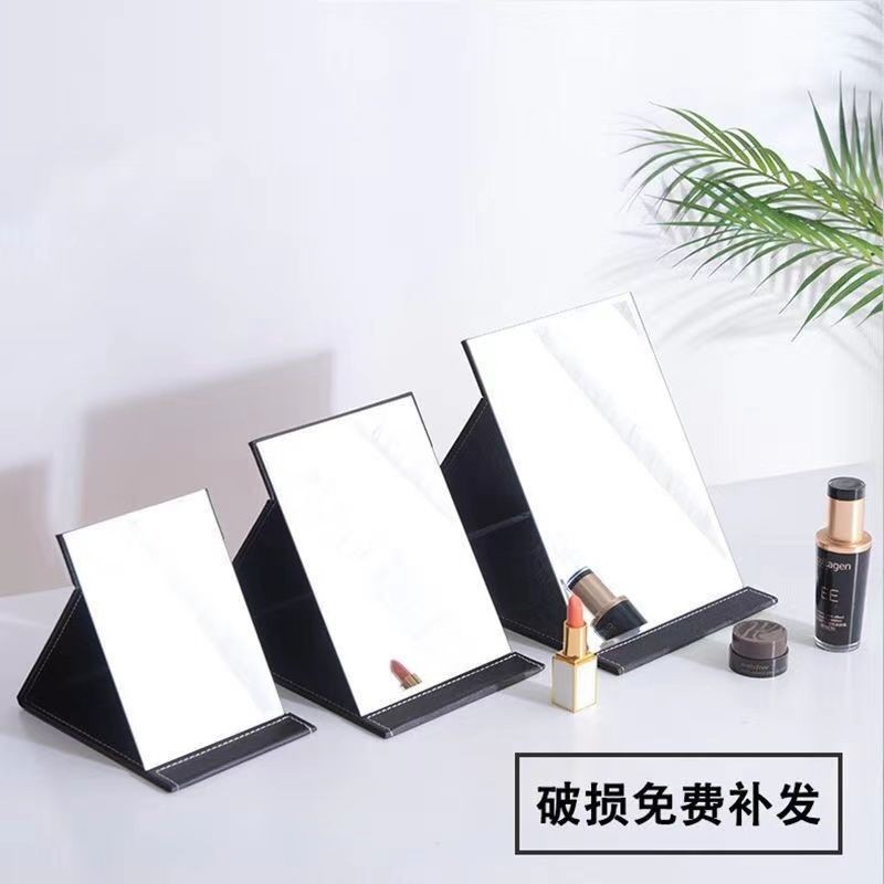 ☀Gương trang điểm gập lại để bàn dày dạn, độ phân giải cao, gương thời trang đơn giản, gương trang điểm di động cho sinh viên ZUUP