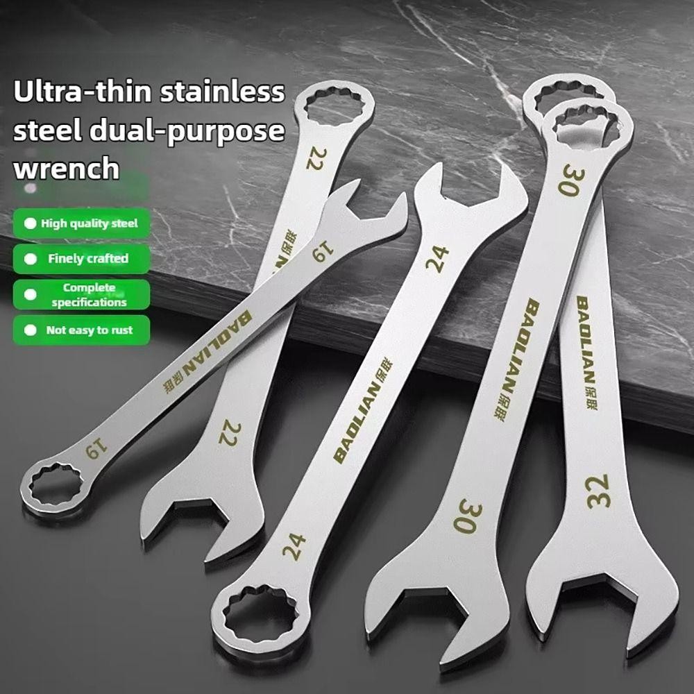 TOPTOOLCX 1 Cái Cờ lê Ratchet, Cờ lê mở siêu mỏng đa chức năng dày 3mm, Cờ lê mở hai đầu 5-32mm Dụng cụ sửa chữa ô tô xe đạp