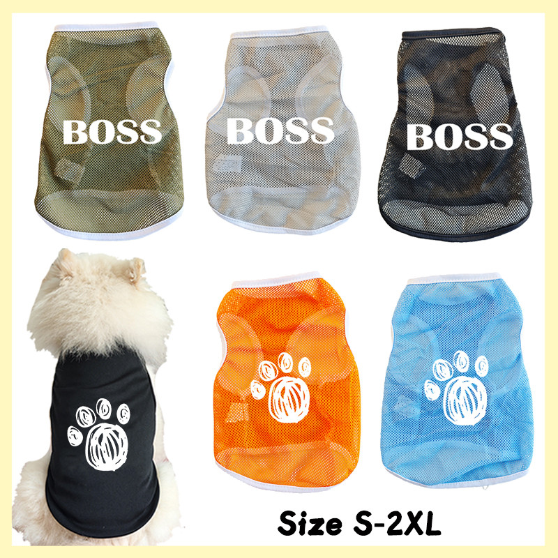 ✨ Hàng MỚI ✨ S-2xl BOOS / Dog Paw Họa Tiết In Hình Áo Vest Cho Chó Thú Cưng Lưới Thoải Mái Thoáng Khí Quần Áo Cho Chó