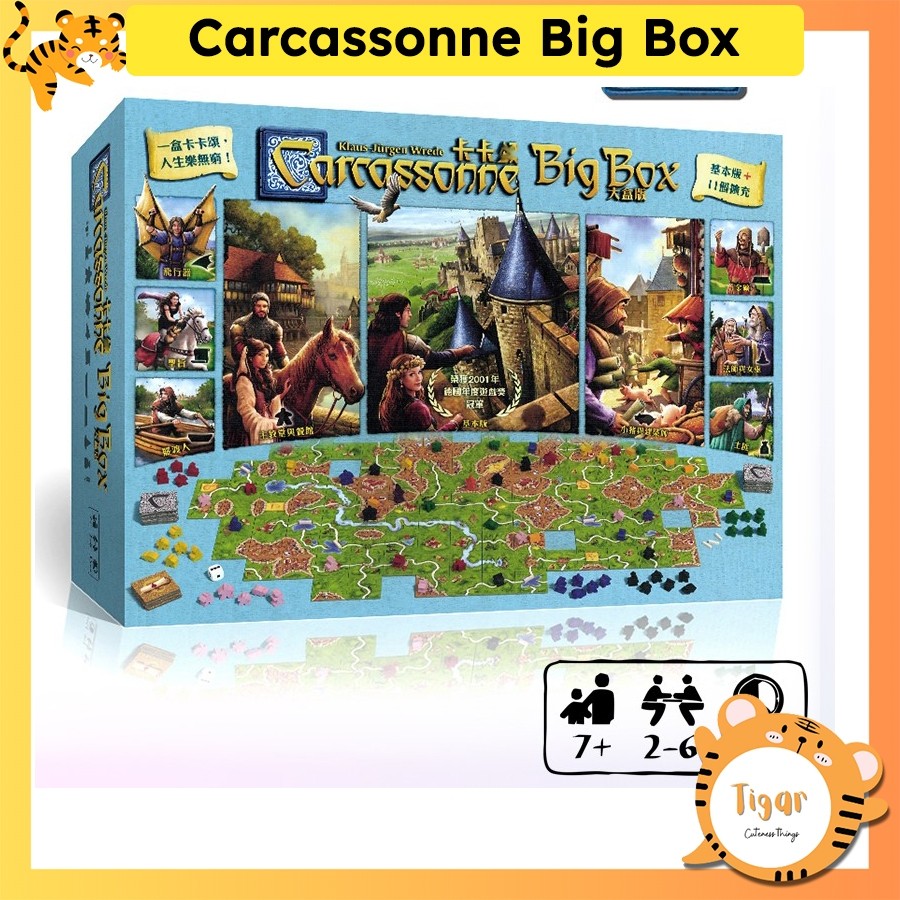 [Luật Việt] Boardgame Carcassonne Big Box Quản Lý Lãnh Thổ Tigarboardgame