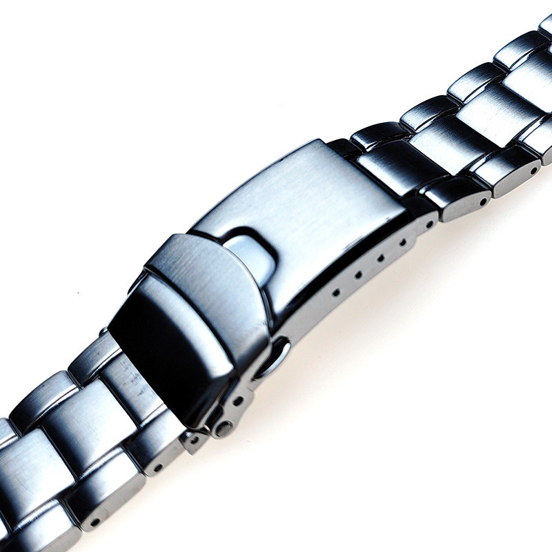 Dây đeo đồng hồ bằng thép không gỉ đầu cong cao cấp cho SEIKO PROSPEX SRPA21J1 SRPE99K1 Dây đồng hồ 22mm Dây đeo đồng hồ dành cho nam nữ Vòng tay kim loại Liên kết cuối vòng cung Quà tặng màu đen