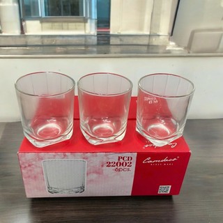 Bộ 12 Ly Thủy Tinh Bầu Lùn Góc Uống Trà Đá 225ml - PCD22002 Cẩm Đạt - Trường An VN