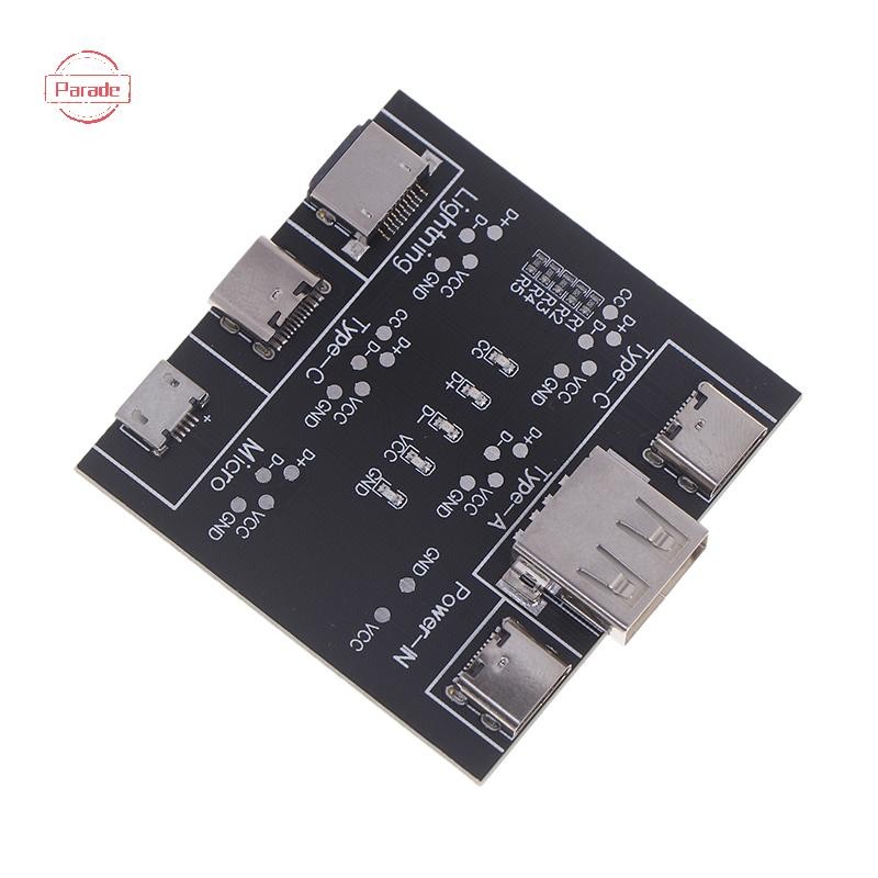 Diễu Hành 1 Cáp USB Dòng Dữ Liệu Bảng Kiểm Tra Cáp Kiểm Tra Cáp USB Bộ Kiểm Tra Bật Tắt Ngắn Mạch Cho Type-C Bảng Kiểm Tra Công Cụ VN