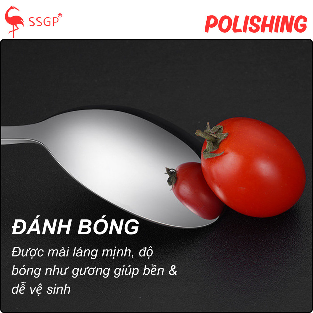 Muỗng ăn cán dài Inox 316 Frankfurt SSGP - Thìa inox, muỗng inox cao cấp, muỗng ăn inox 304