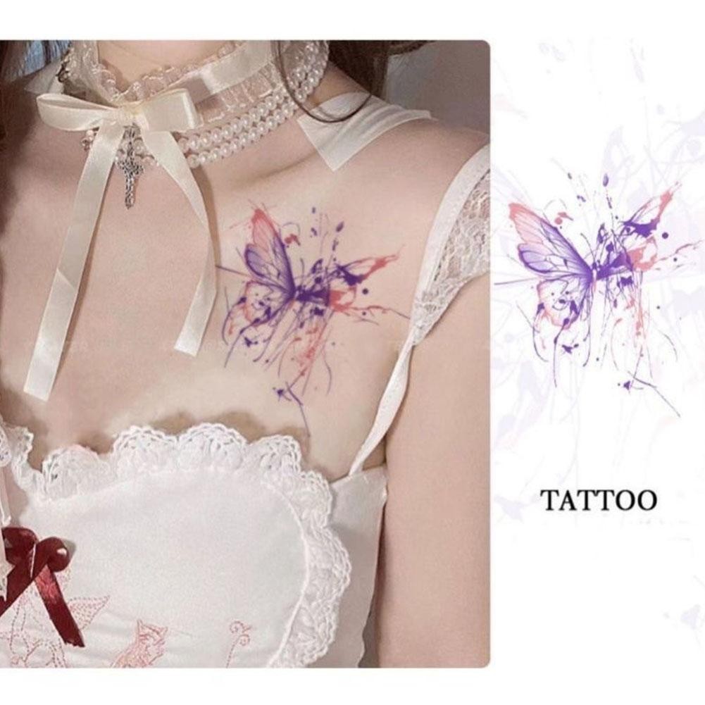 Bướm Hình Xăm Miếng Dán Sweet Girl Spice Girl Pure Dark Eo Gió Xương Đòn Lust Sticker S8c3