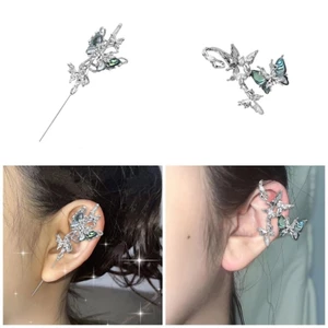 Bông tai hình bướm thanh lịch YOI với kim cương giả sành điệu dành cho nữ thời trang Tìm kiếm phong cách độc đáo và thoải mái W