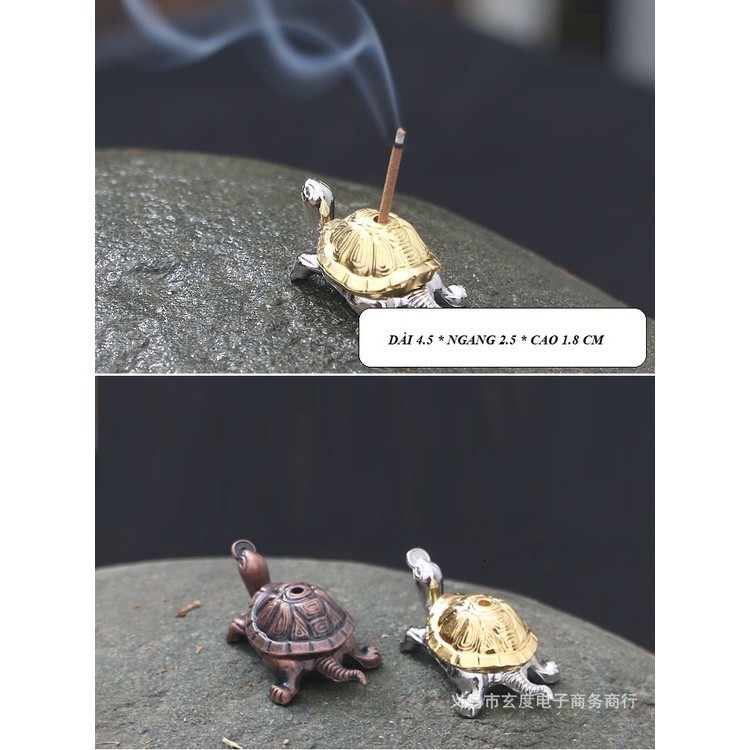 Chân Đế Đốt Nhang Trầm bằng đồng làm phụ kiện tiểu cảnh, phụ kiện bàn trà, trang trí bonsai, trang trí bàn làm việc