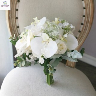 Bó hoa cưới kiểu mới Tây mô phỏng bướm hoa lan bó hoa cưới cô dâu  CEVERIA