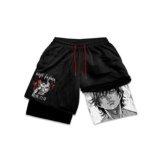 Mùa Hè Anime Mồ Hôi Ngựa Thể Dục Quần Short Nam In Hình Truyện Tranh Tập Luyện Nhanh Khô Chạy Bộ Hiệu Suất Quần Short Lưới Đi Biển Thể Thao Mồ Hôi
