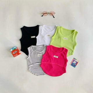 A4- Áo ba lỗ gân vạc bầu cho bé gái siu dễ thương - Size 8-35Kg