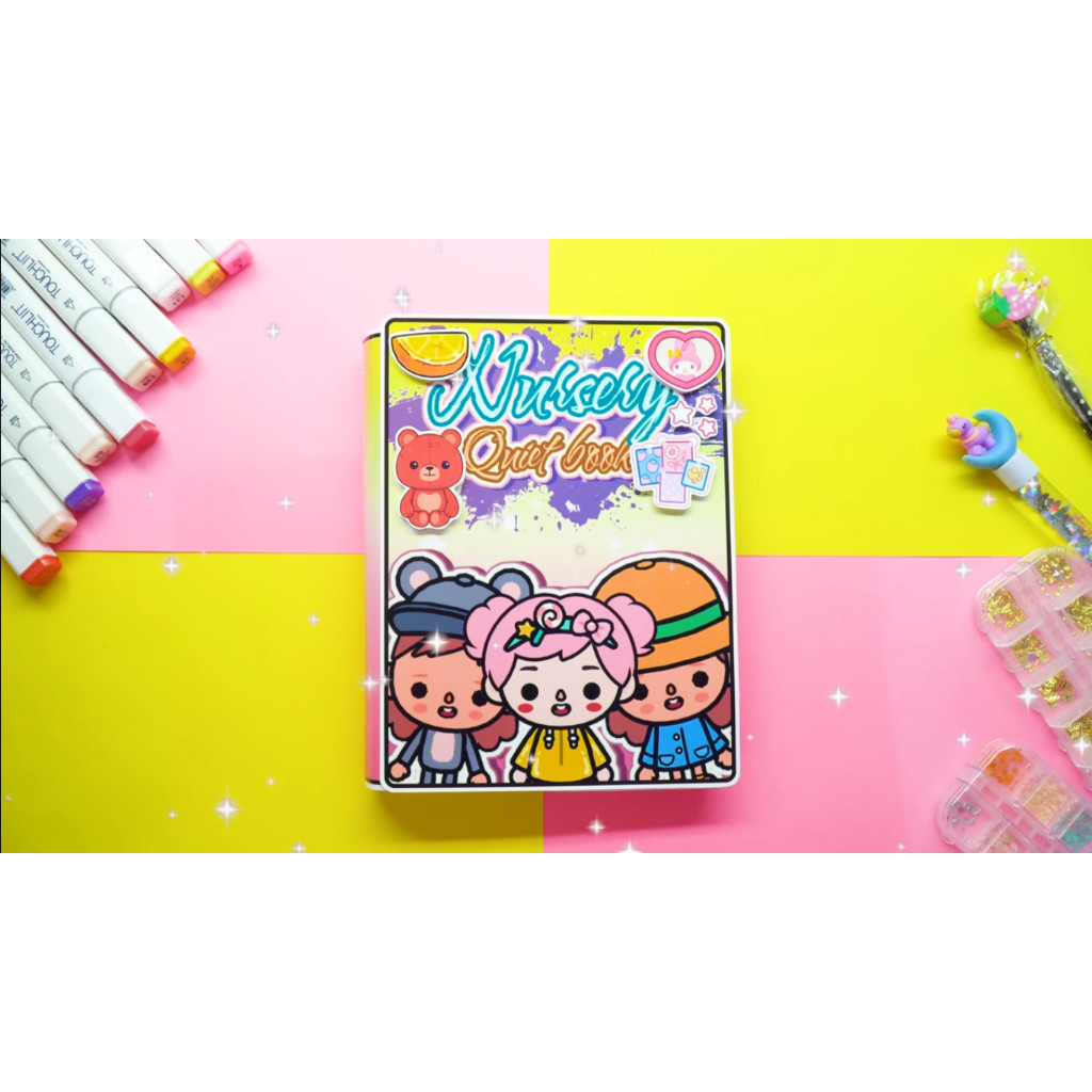 ĐỒ CHƠI NGÔI NHÀ BÚP BÊ GIẤY CẮT THỦ CÔNG DIY - Ngôi nhà của bé Nursery đồ chơi cho bé gái đồ chơi kuromi cô tiên xanh