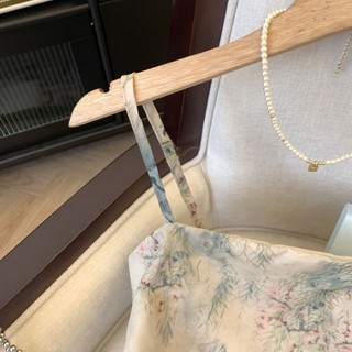 24.5.4 Phong Cách Quốc Gia Camisole Nữ Bên Trong Thiết Kế Không Đều In Hình Sang Trọng Mới Hàng Đầu Trung Quốc