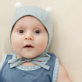 Bubaby ABC1943QB Mũ Buộc dây Quả bông Muda cho bé trai, bé gái sơ sinh từ 0 đến 12 tháng - Bamco  | Phụ kiện chính hãng