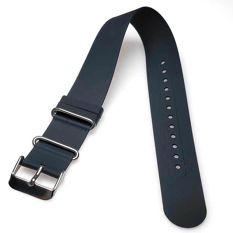Dây đeo đồng hồ silicon NATO 20mm 22mm Dây đeo đồng hồ cao su 18mm Vòng một mảnh quấn quanh vòng tay nam nữ thể thao Đai chống thấm nước