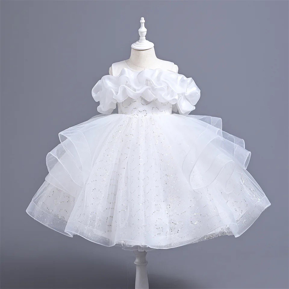 Váy Công Chúa Bé Gái , váy cho bé gái tay bèo tiểu thư từ 8-47kg ( mã 024 )