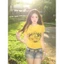 Dopamine Màu Vàng In Vai Ngắn Tay Áo Thun Nữ Mùa Hè Phong Cách Mới Hot Girl Slim-Fit Slimmer Nhìn Ngắn Sang Trọng Top V250220020