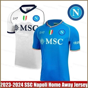 【 Sy3 】 2023-2024 SSC Napoli Sân khách sân khách Áo thun ngắn tay thể thao Tee Plus Size