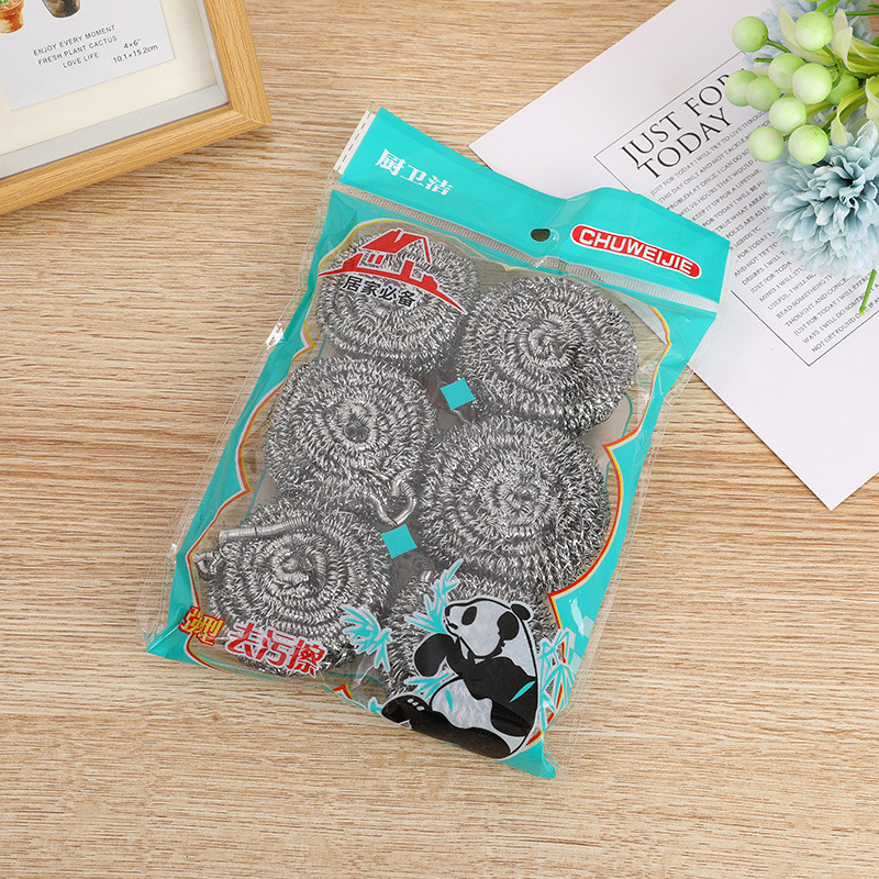 (COMBO 10)Set 6 Búi Sắt Cọ Xoong Nồi, Miếng Cọ Xoong Nồi Inox Loại Xịn,  Giẻ Cọ Xoong Dạng Búi Tròn Chất Liêu Thép Không