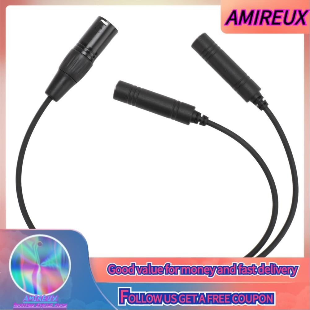 Zjchao Aviation Headset Adapter  Headphone Cable Stable Performance GA Dual Plug To 5 Pin XLR and Play for Most Of Headsets
