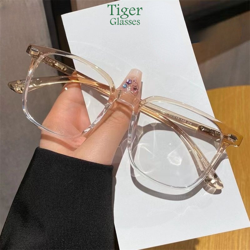 Kính bảo vệ bức xạ, -0.5 đến -4.25 độ,Thời trang, Kính mắt mèo, Nam nữ Kính cận thị chống ánh sáng xanh, Cận thị tùy chọn 1702