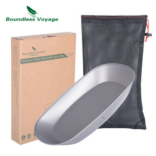 Boundless Voyage Đĩa Titan Siêu Nhẹ Đĩa Kim Loại Cắm Trại Ngoài Trời Chảo Bộ Đồ Ăn Cá Trái Cây Ăn Nhẹ Rau Đĩa Ăn Tối