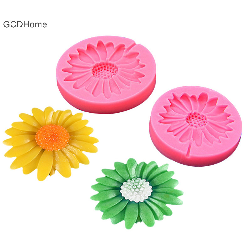 Gcdhome Hoa Cúc Khuôn Silicon DIY Trang Sức 3D Hình Hoa Dính Khuôn Nhựa Hoa Cúc Xà Phòng Handmade Khuôn Trang Trí Nhà Cửa HOT