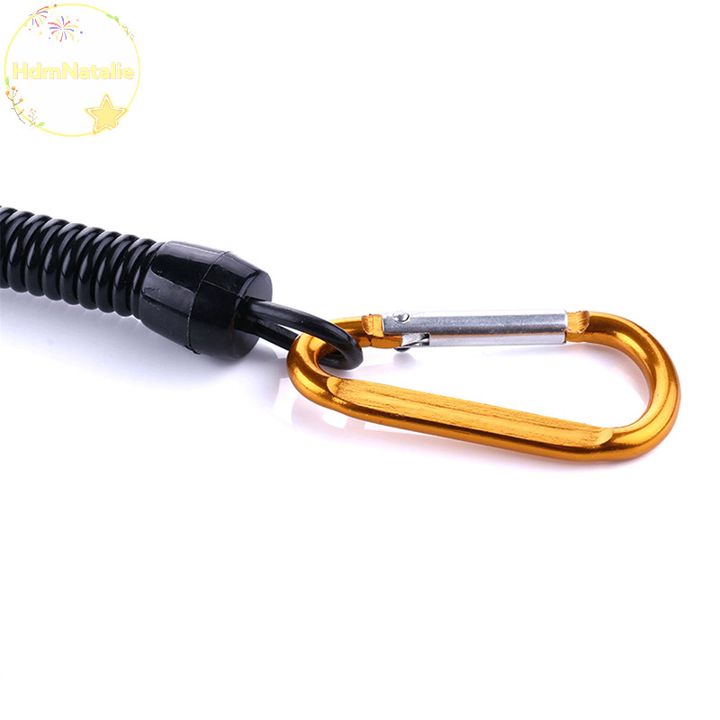 Hdmnatalie 1PC Có Thể Thu Vào Lò Xo Dây Đàn Hồi An Ninh Gear Dụng Cụ Đi Bộ Đường Dài Cắm Trại Chống Mất Móc Khóa Điện Thoại Dây Câu Cá Ngoài Trời VN