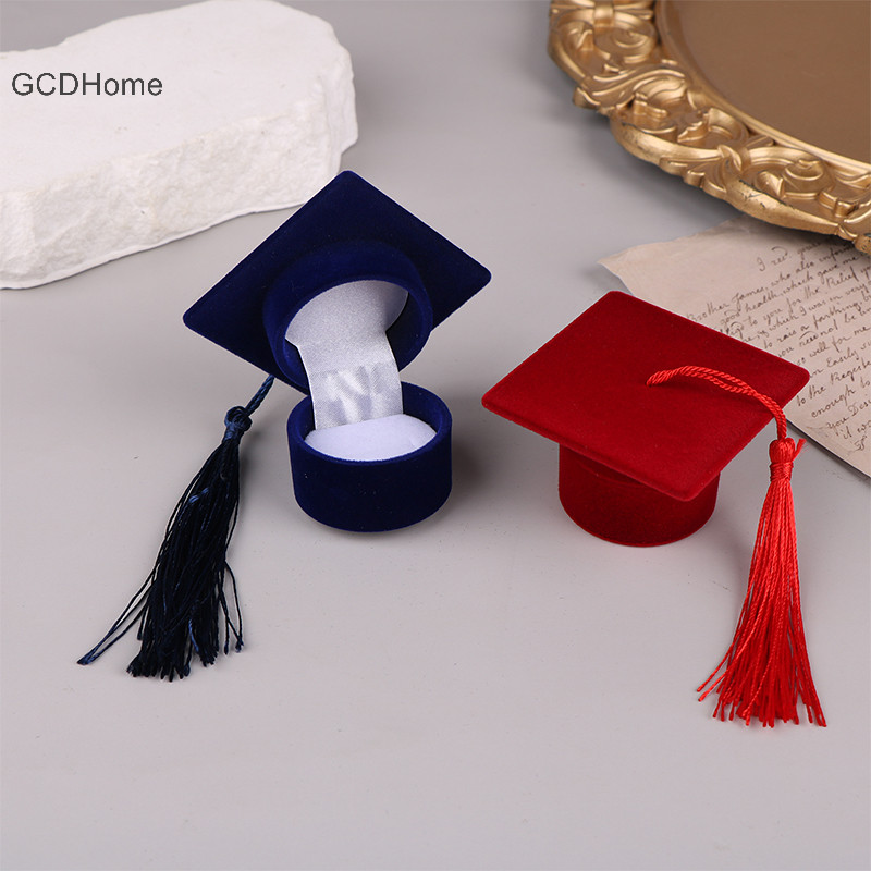Gcdhome Sáng Tạo Bác Sĩ Mũ Hình Nhẫn Hộp Bông Tai Lưu Trữ Trang Sức Cưới Đính Hôn Ngày Lễ Valene Quà Tặng Bao Bì Hộp HOT