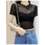 Milyfashion Phù Hợp Với Đầm Nhìn Xuyên Gạc Mùa Hè Mỏng Tay Ngắn T Nấm Cạnh Rỗng Bé tee Mờ