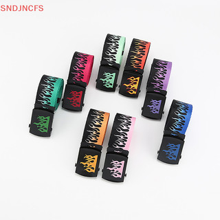Thắt lưng nam Mới Hip Hop Thời Trang Nam Vải Thắt Lưng Cá Tính Thông Thường Ngọn Lửa Thắt Lưng