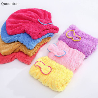 Queenten Microfibre Nhanh Khô Tóc Tắm Spa Nơ Quấn Khăn Mũ Tắm Phụ Kiện Phòng Tắm Tắm Tắm Cho Nữ Tóc QT