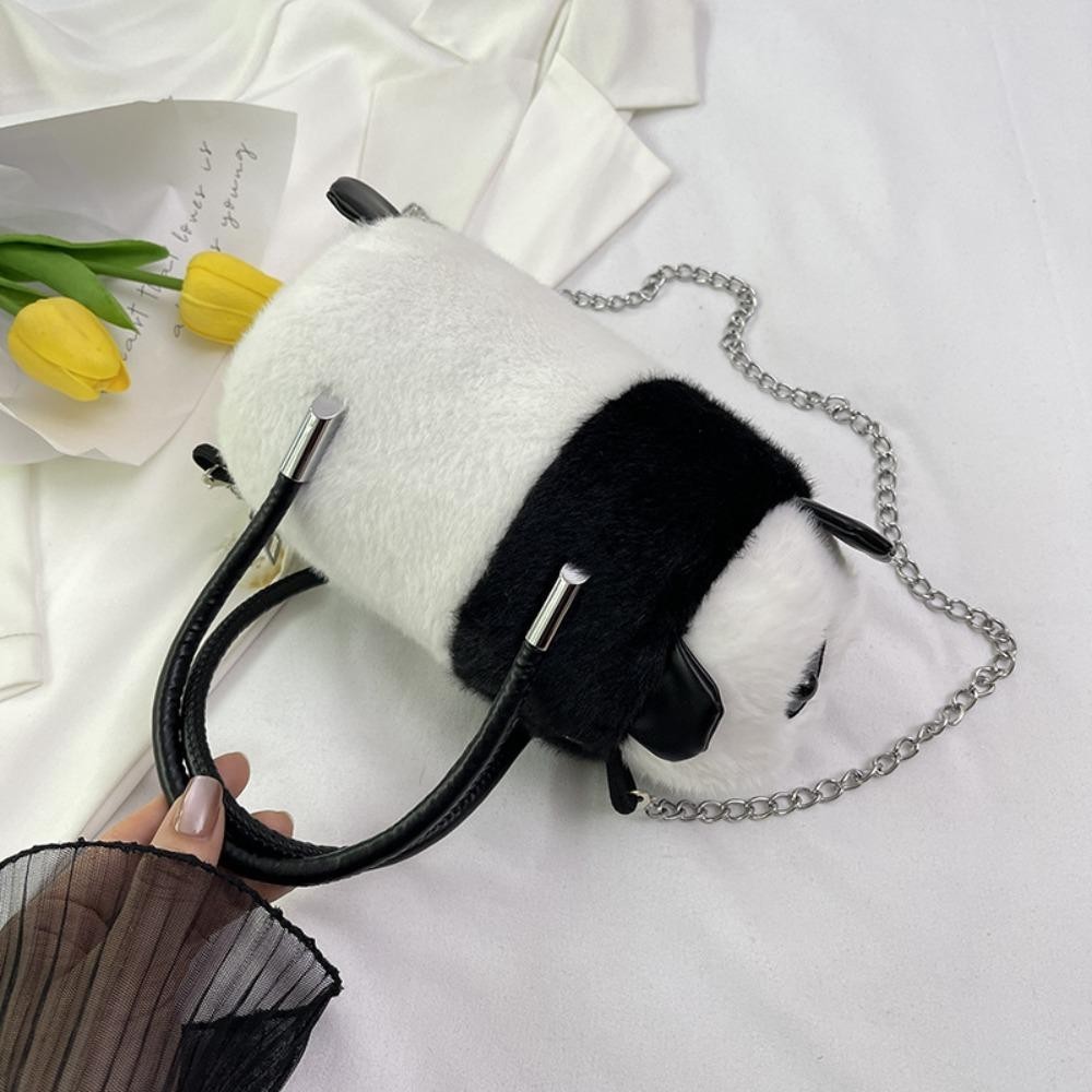 Túi đeo chéo động vật GUSTAVA, Túi đeo vai dây xích hợp thời trang thông thường, Túi sang trọng gấu trúc nữ dễ thương