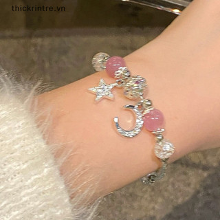 Thi Ngọt Ngào Pha Lê Đính Hạt Vòng Tay Kim Cương Giả Ngôi Sao Mặt Trăng Vòng Tay Trang Sức Cổ Tay Bé Gái Tặng VN