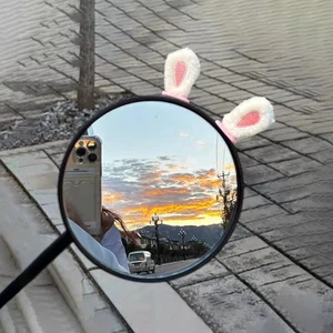 Xe máy gương trang trí phim hoạt hình tai động vật bên trong phụ kiện xe hơi🐰