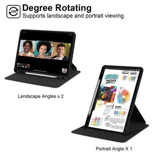 360 ° Xoay Chống Uốn Acrylic Ốp Lưng Cho iPad 2025 11th Gen A16 Air 13 2025 M3 Air11 A16 Pro 11 13 Air 5 4 10th 10.9 10.2 Air 6 5 4 3 2 1 9.7 Mini A17Pro 7 Mini6 Có Bút Khe cắm